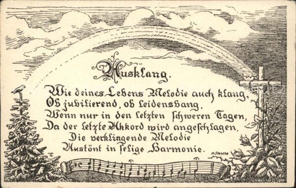 Liederkarte Gedicht M. Feesche