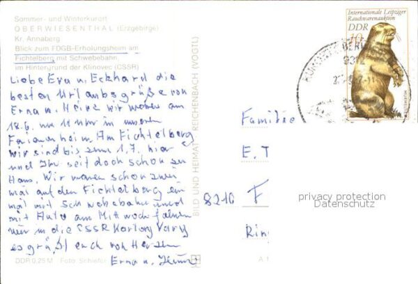 Seilbahn Oberwiesenthal Erzgebirge FDGB-Erholung – Bild 2