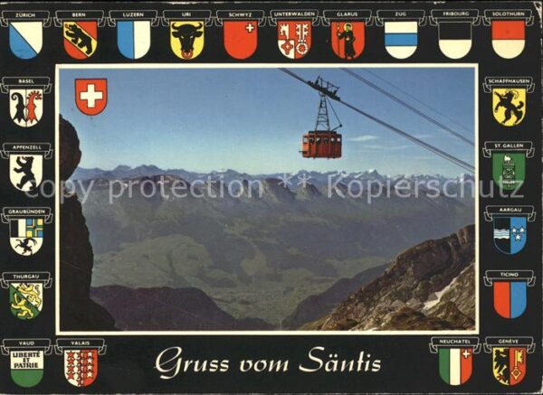 Seilbahn Säntis Wappen Kantone
