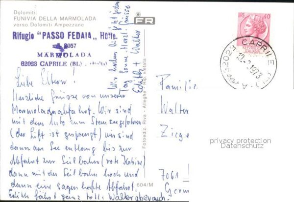 Seilbahn Funivia della Marmolada Dolomiti Ampezz – Bild 2