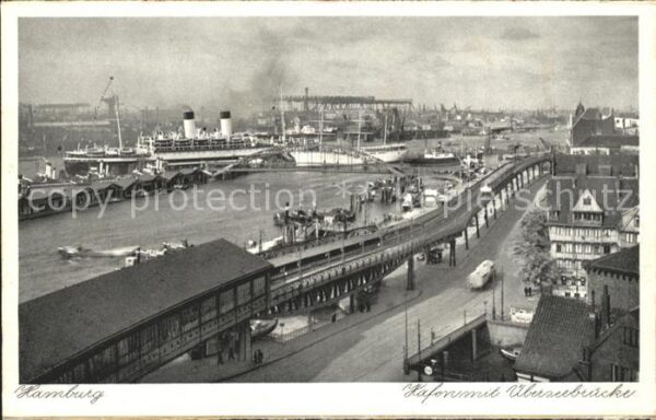 Dampfer Oceanliner Hamburg Hafen Überseebrücke