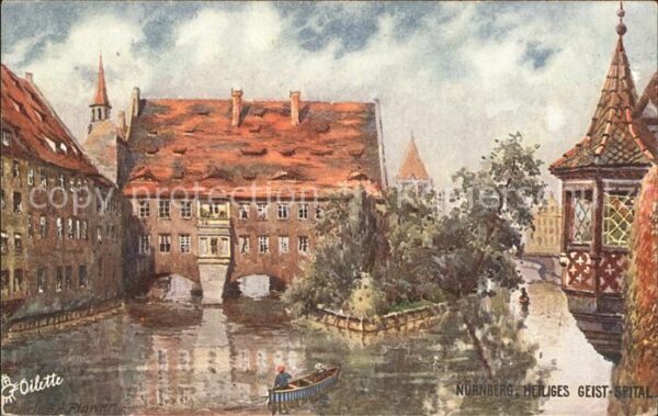 Verlag Tucks Oilette Nr. 611 B Nürnberg Heiliges Geist-Spital Ch