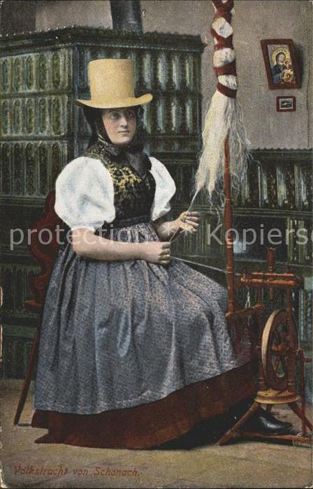 Spinnrad Volkstracht Schonach