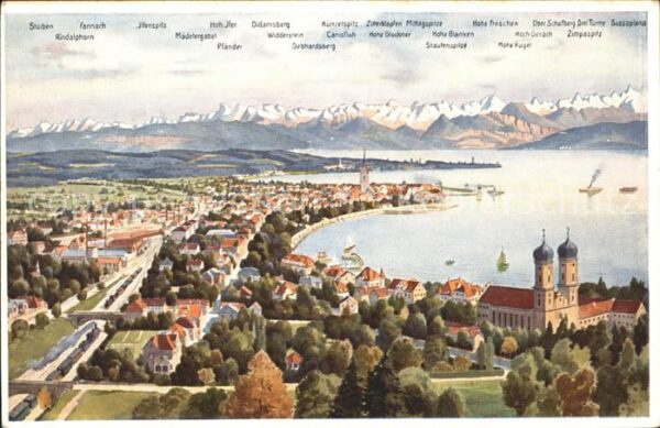 Kuenstlerkarte J. Marschall Friedrichshafen am Bodense