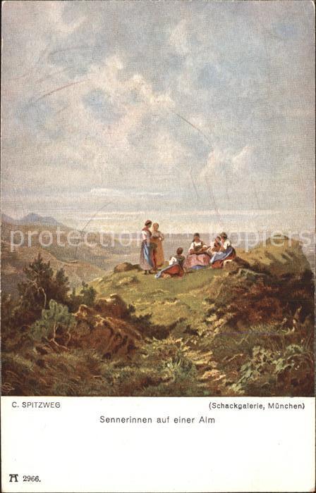 Spitzweg Carl Sennerinnen auf einer Alm Nr. 2966 F.A.