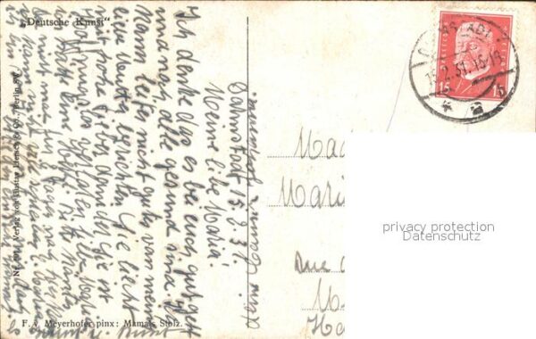 Kuenstlerkarte F. v. Meyerhofer Mama's Stolz Deutsche – Bild 2