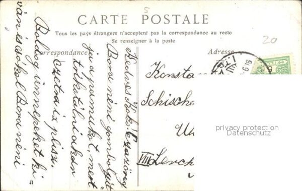 Kuenstlerkarte Edouard Menta Sur le Seuil Salon de 190 – Bild 2