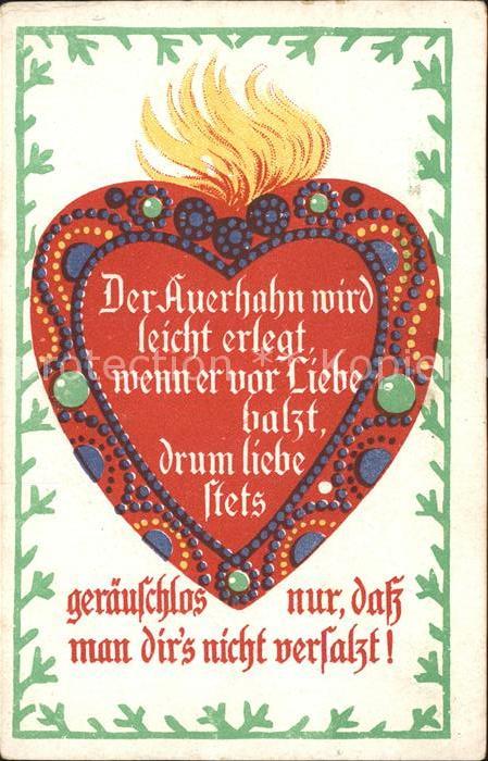 Auerhahn Herz Feuer Flamme Gedicht