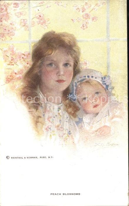 Baby Nursery Bebe Kind Künstlerkarte Peach Blossoms Verla