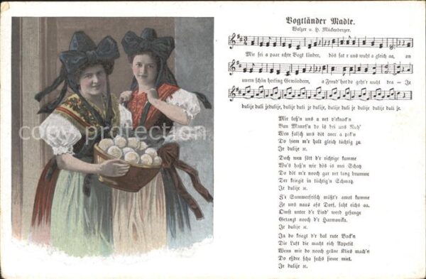 Liederkarte Vogtländer Madle Trachten Klösse