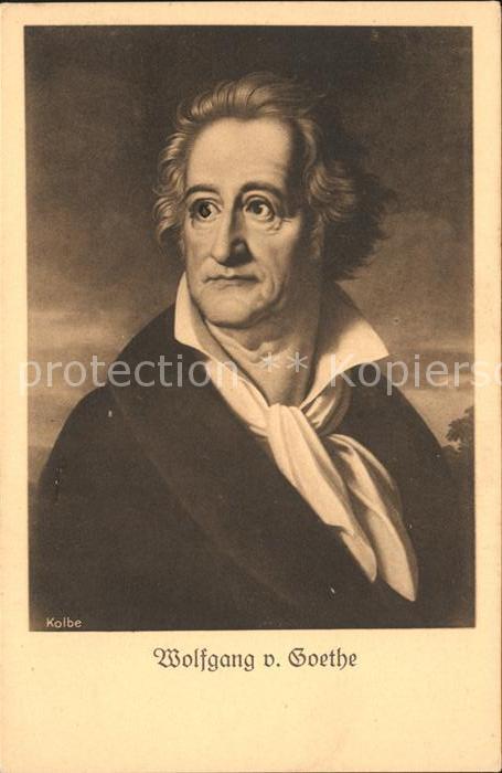 Goethe Johann Wolfgang von Künstlerkarte Kolbe