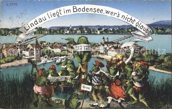 Vermenschlicht Frösche Musikanten Lindau im Bodensee