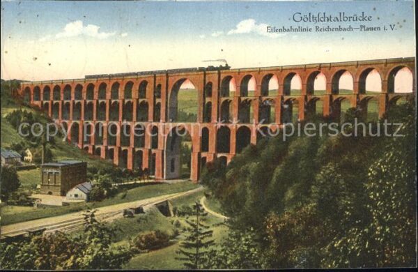 Bruecken Bauwerke Göltzschtalbrücke Eisenbahnlinie Reiche