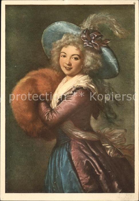 Kuenstlerkarte E.L. Vigee Lebrum Madame Mole Raymond N