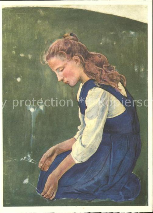 Hodler Ferdinand Knieendes Mädchen Spendenkarte Pro Infi