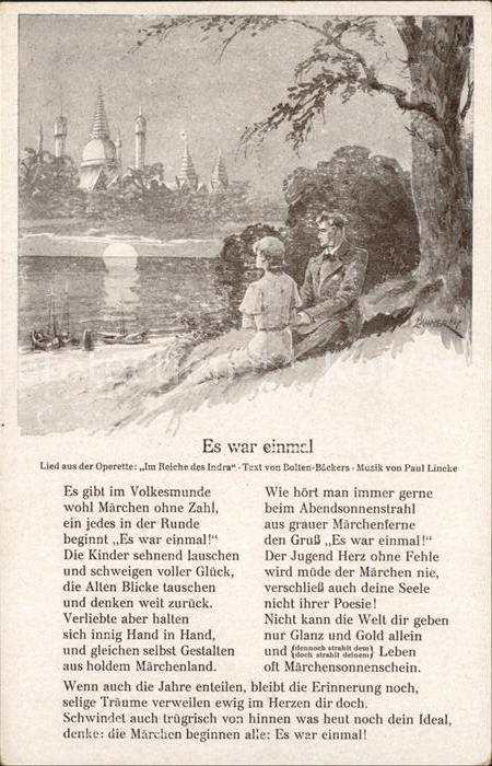 Liederkarte Es war einmal Operette Im Reiche des In