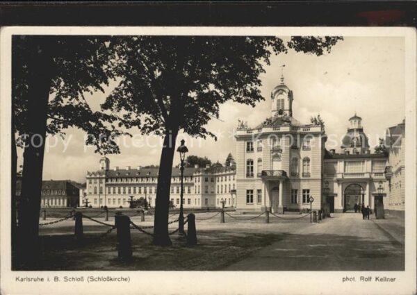 Foto Kellner Rolf Nr. 8082 Karlsruhe Schloss Schlosskirche