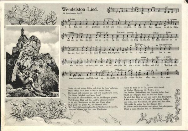 Liederkarte Wendelstoa-Lied Trompete