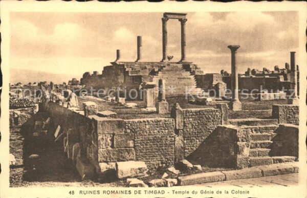 Timgad Ruines Romaines Temple Genie Colonie