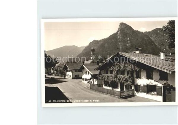Oberammergau Dedlerstrasse mit Kofel Ammergauer Alpe