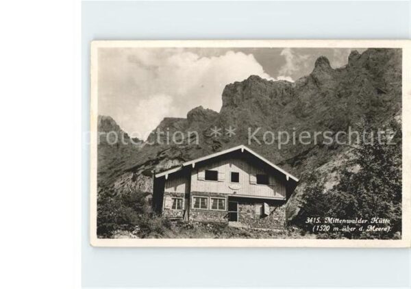 Mittenwald Bayern Mittenwalder Hütte Berghütte im Karwend
