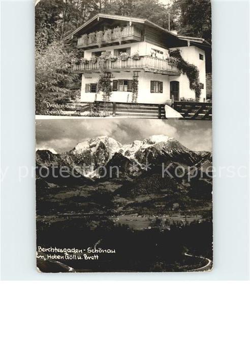 Schoenau Berchtesgaden Drexlerhäusl Panorama mit Hohen Göll un