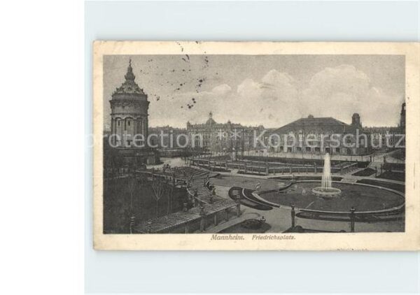 Mannheim Friedrichsplatz Fontäne