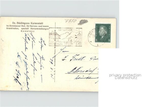 Konstanz Bodensee Konstanzer Hof Dr. Büdingens Kuranstalt – Bild 2