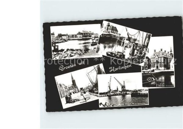 Harlingen Friesland Havenbrug Kerk Nieuve Willemshaven Schi