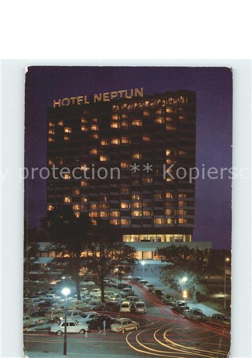 Warnemuende Ostseebad Hotel Neptun bei Nacht