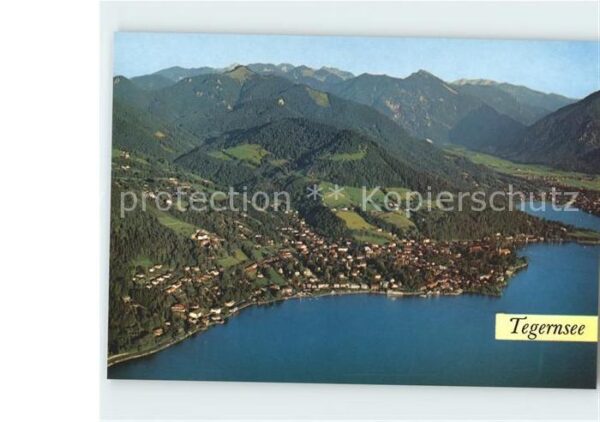 Tegernsee mit Baumgarten und Brecherspitz Mangfal