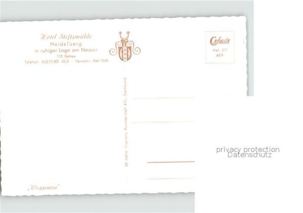 Heidelberg Neckar Hotel Stiftsmühle Wappentür – Bild 2