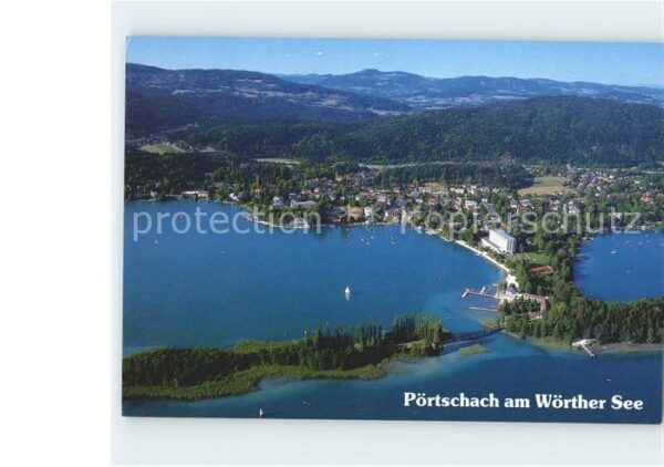Poertschach Blick auf Parkhotel und Strandbad Flieg