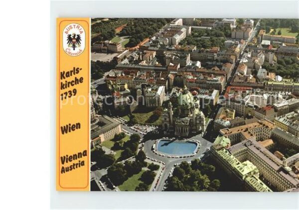 Wien Karlskirche 18. Jhdt. Wappen Fliegerauf