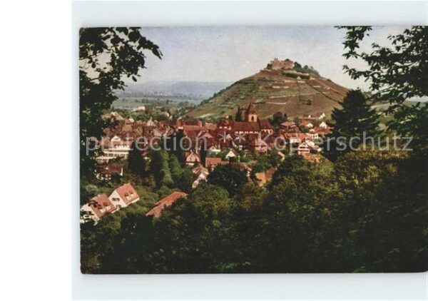 Staufen Breisgau Stadtbild mit Burgruine