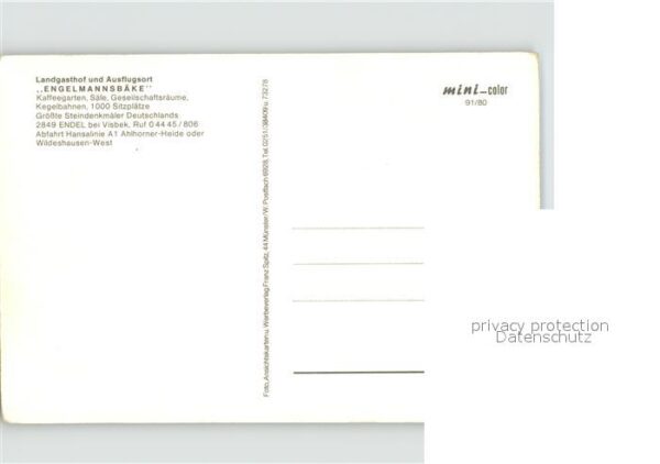 Endel Vechta Landgasthof Ausflugsort Engelmannsbäke – Bild 2