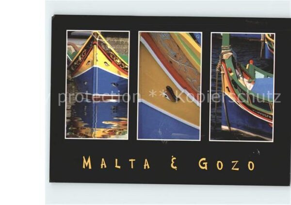 Gozo Malta Brightly coloured boats