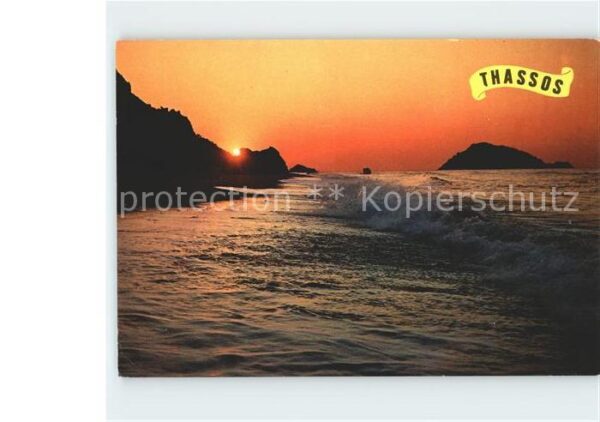 Thassos Sonnenuntergang am Strand