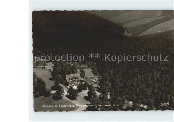 Hahnenklee-Bockswiese Harz Berggasthaus Zum Auerhahn Fliegeraufnah