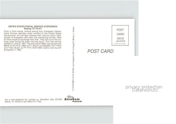 Flugzeuge Zivil United States Postal Service Evergreen – Bild 2