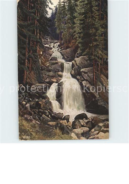 Verlag WIRO Wiedemann Nr. 2454 B Triberg Schwarzwald Wasserfall
