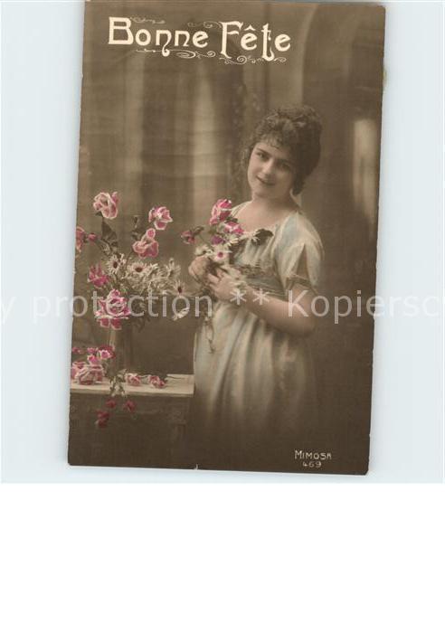 Foto Mimosa Nr. 469 Frau Blumen Glückwunsch