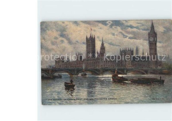 Verlag Tucks Oilette Nr. 3583 Houses of Parliament Westminster B