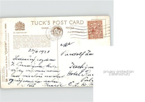 Verlag Tucks Oilette Nr. 3584 The Old Houses Holborn Staple Inn – Bild 2