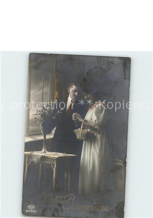 Foto Amag Nr. 61233/5 Ostern Paar Ostereier Weidenkät