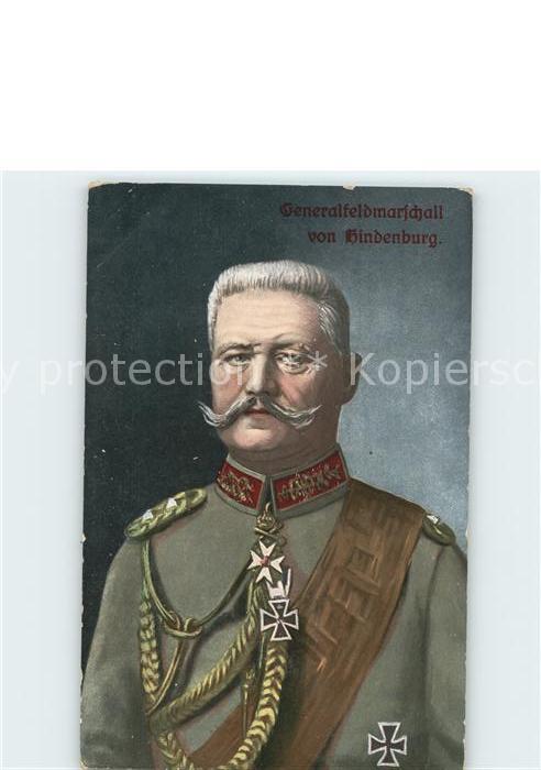 Hindenburg Generalfeldmarschall Eisernes Kreuz