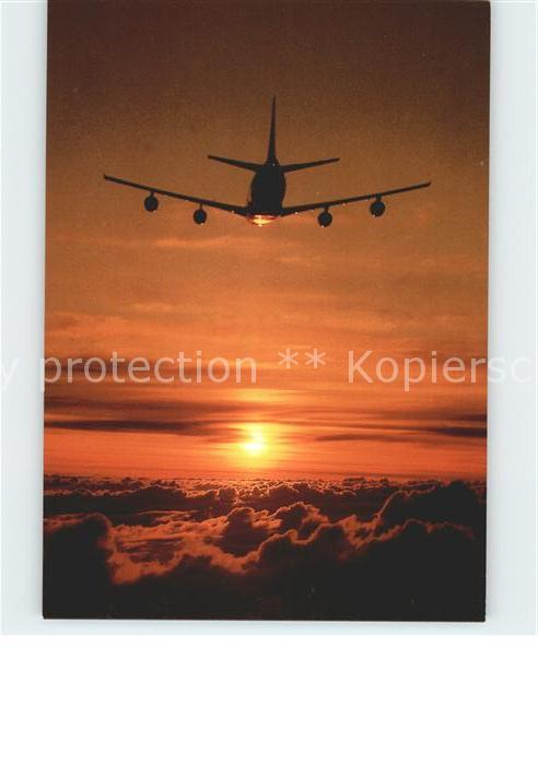 Lufthansa Sonnenuntergang