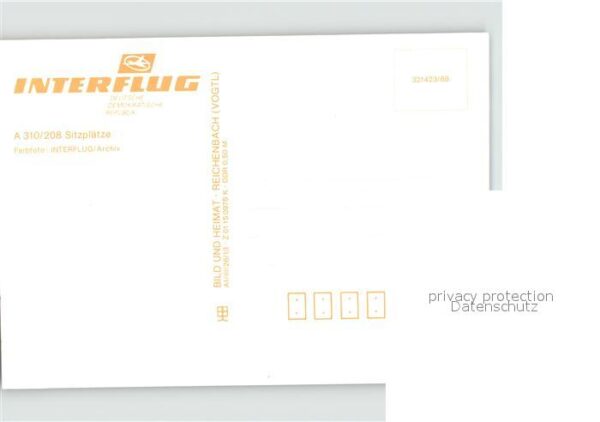 Flugzeuge Zivil Interflug A310/20B – Bild 2