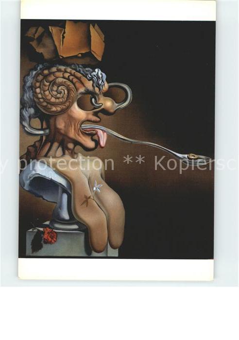 Kuenstlerkarte Salvador Dali Retrat de Picasso Gloria
