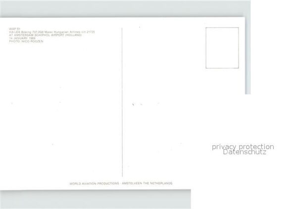 Flugzeuge Zivil Malev Hungarian Airlines HA-LEA Boeing – Bild 2
